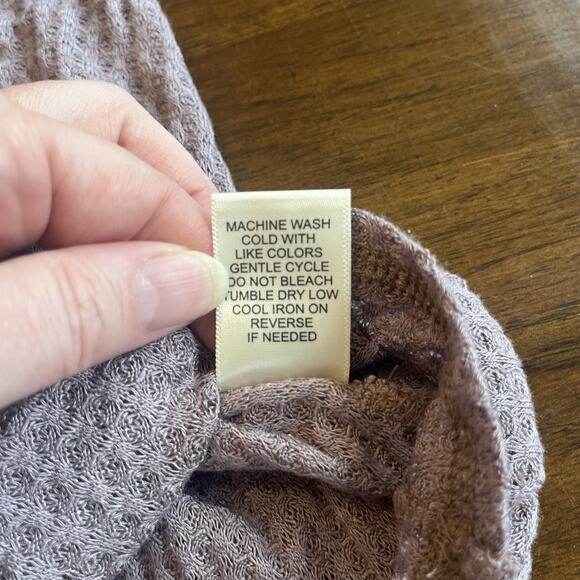 Altar’d State Tunic Style Flowy Top Waffle-knit Texture Size S Dusty Mauve - Picture 4 of 9